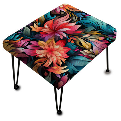 Mélange de motifs artistiques Boho - repose-pieds rectangulaire à motif cachemire