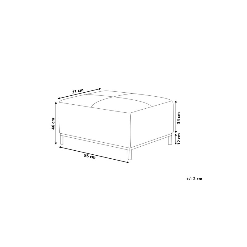 Korinna 95cm Wide Tufted Rectangle Standard Ottoman