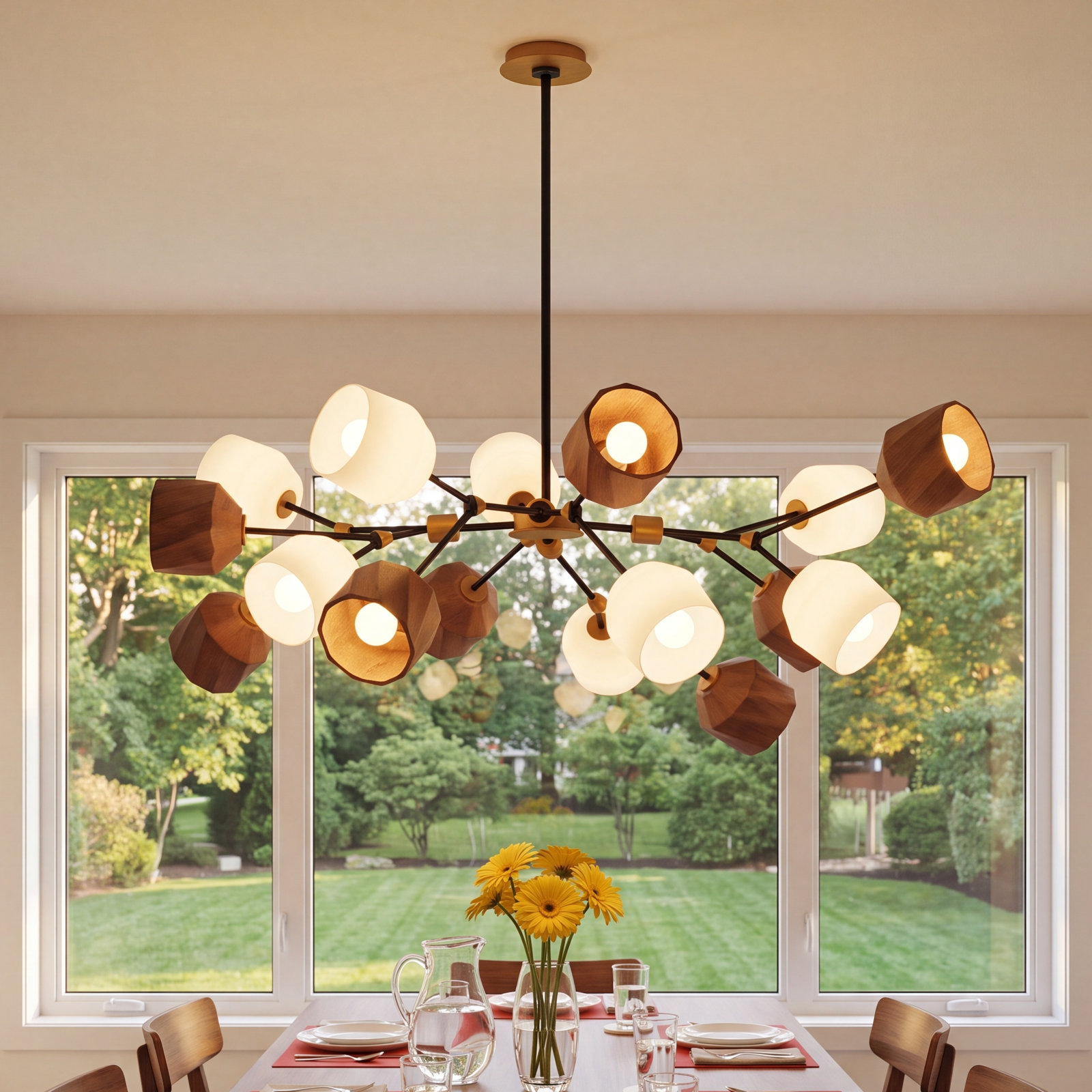 Mirielle 16 - Light Steel Dimmable Chandelier