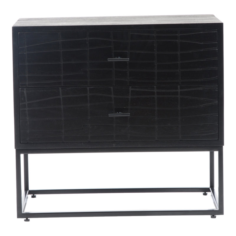 Nicky 2 - Drawer Nightstand, Black