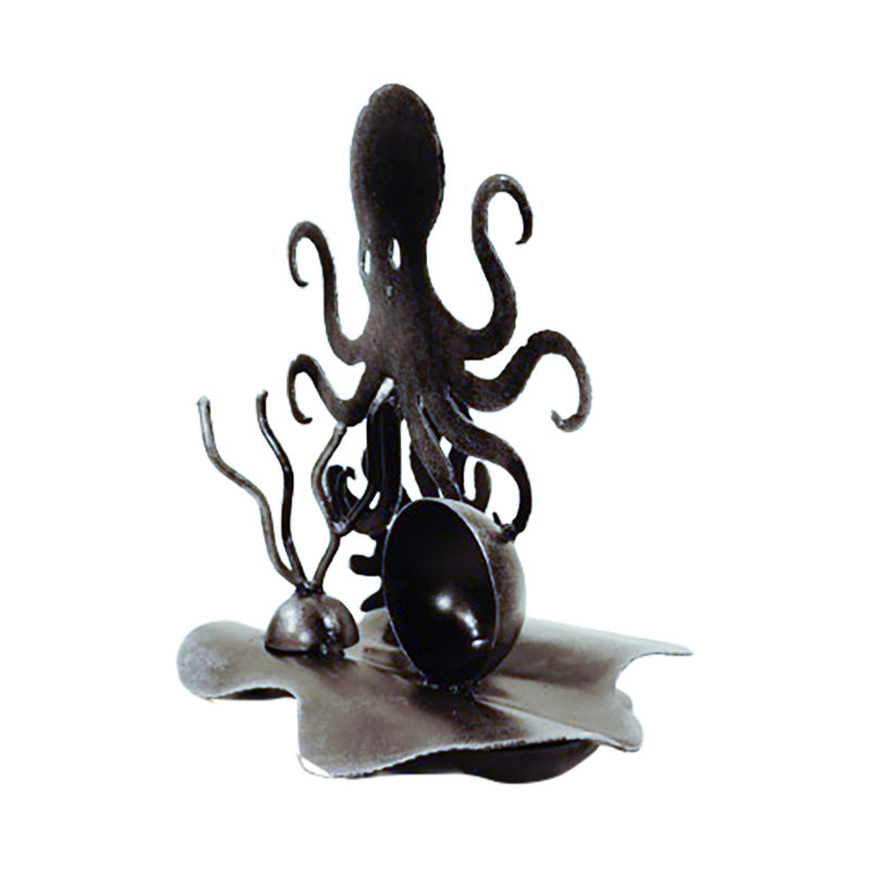 STEEL OCTOPUS TABLE SCULPTURE