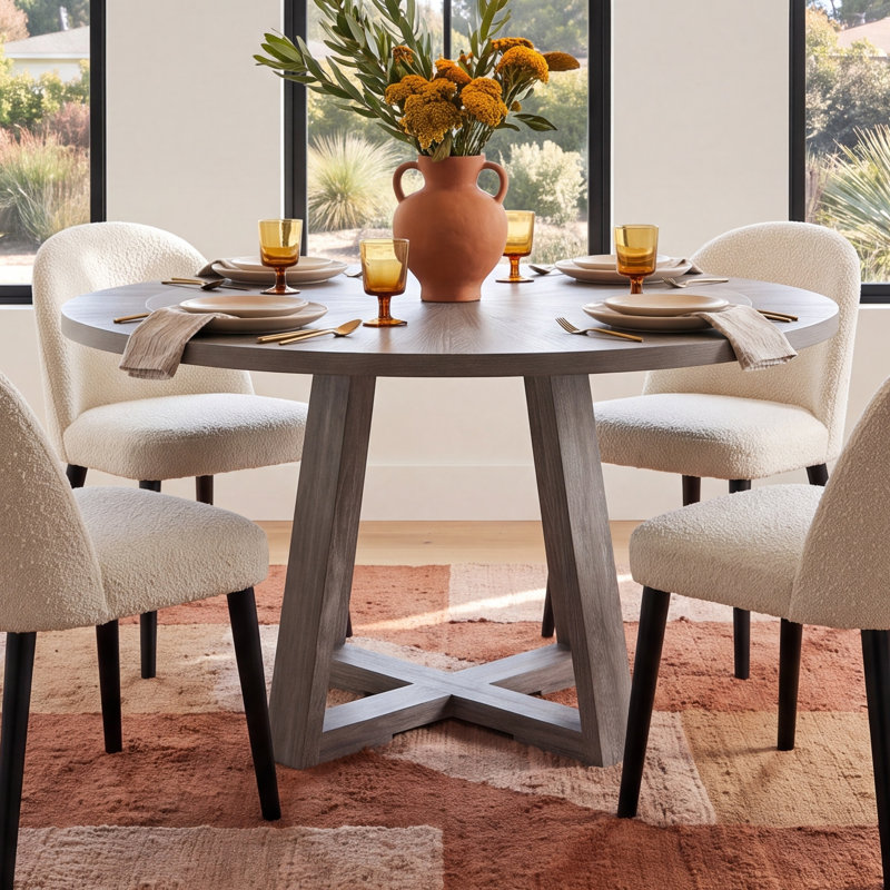 Adelle Round Solid Wood Dining Table
