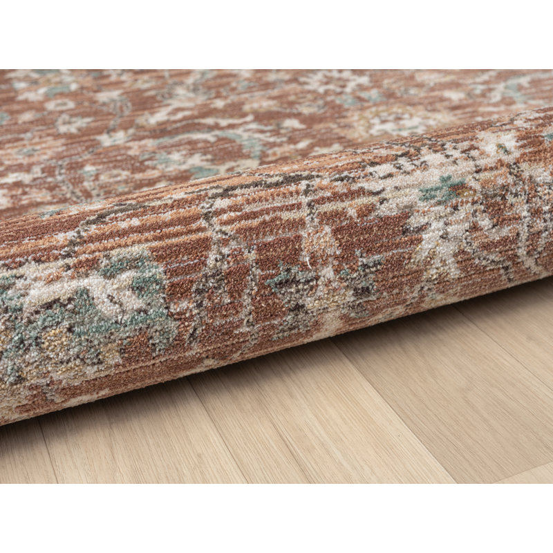 Tapis d'intérieur tissé en polyester Heritage, Rouille, 7 pi 10 po x 10 pi
