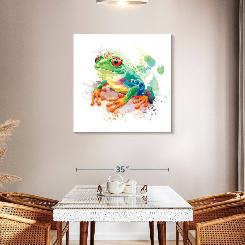 Tree Frog Splash, 36" H x 36" W