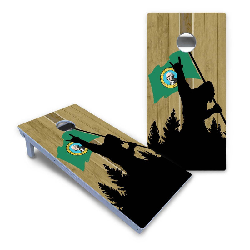 Ensemble de cornhole Sasquatch Washington, AUCUN accessoire