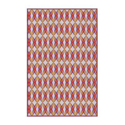Tapis rose/zone grise à motifs Boxford
