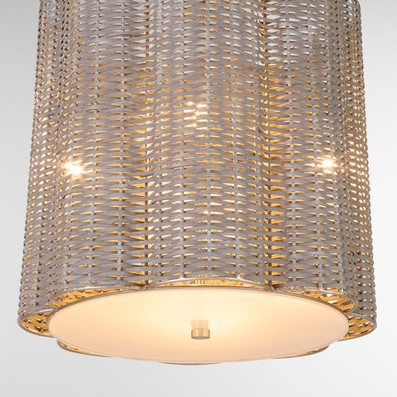 Boracay 4 - Light Chandelier, Brushed Nickel, Gray