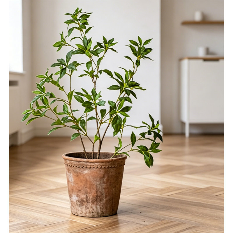 Ornement décoratif d'intérieur et d'extérieur de verdure artificielle minimaliste Pieris Japonica