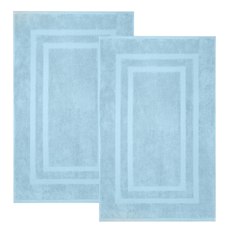 Joktan Terrycloth Bath Mat, Sky Blue