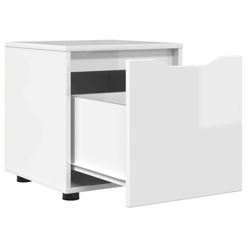 Freestanding Bathroom Cabinet, High Gloss White