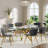 Elegant 7-Piece Rectangle Glass Dinning Table Set for 6-736621884-736621889-736621885