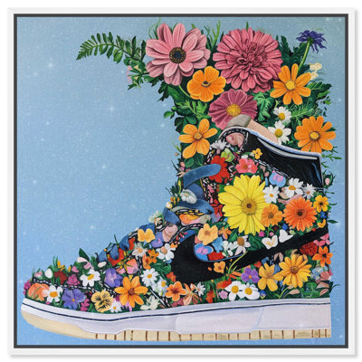 «Blooming Floral Sneaker», art mural par toile 