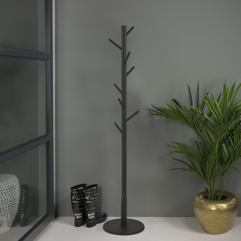 Bro Freestanding 8 - Hook Coat Rack, Black