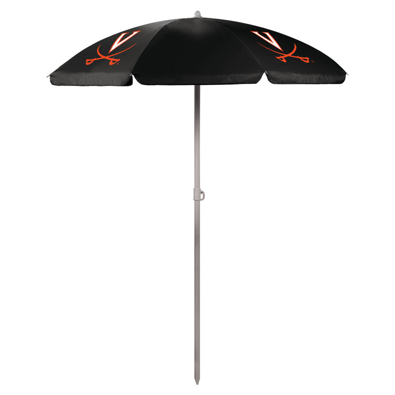 Parasol de plage 5,5 pi Ncaa, Noir, Virginie
