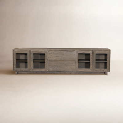 Thisbe Media Console-Worn Black Oak by Birch Lane