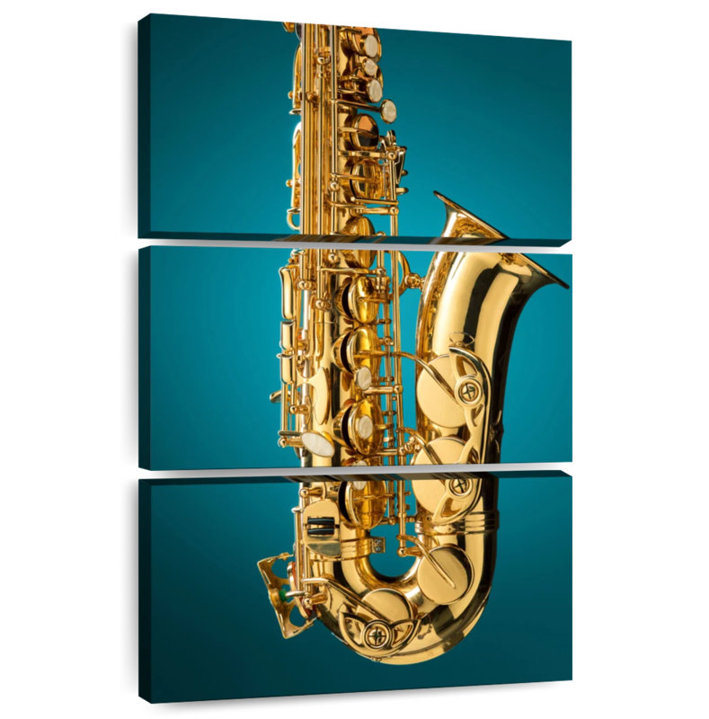 Abarca Golden Alto Saxophone, H 65 po x l 42 po