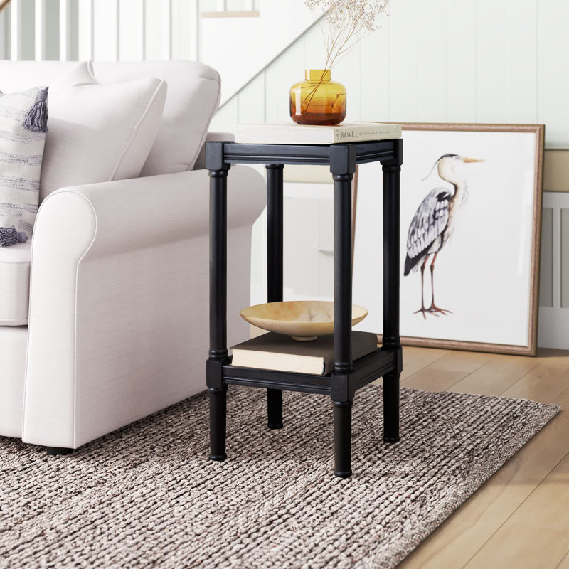 Table de bout avec rangement Antaun, Noir