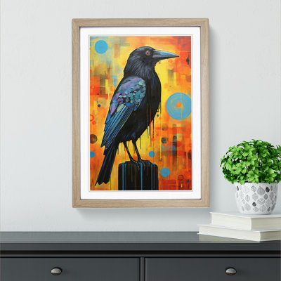 Crow Dadaism - Single Picture Frame Print on Wood