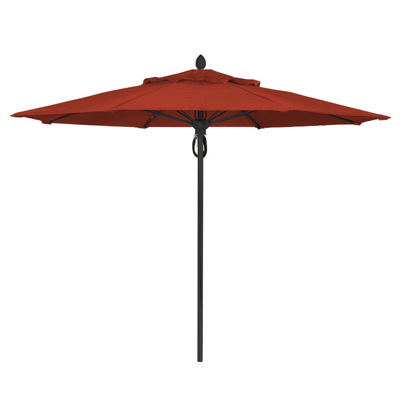 Prestige 132'' Market Umbrella, Terracotta Sunbrella®, Pewter