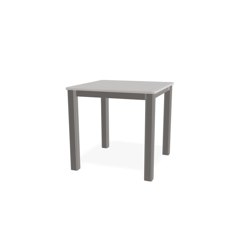 Outdoor Square Side Table, Gray/Warm Gray