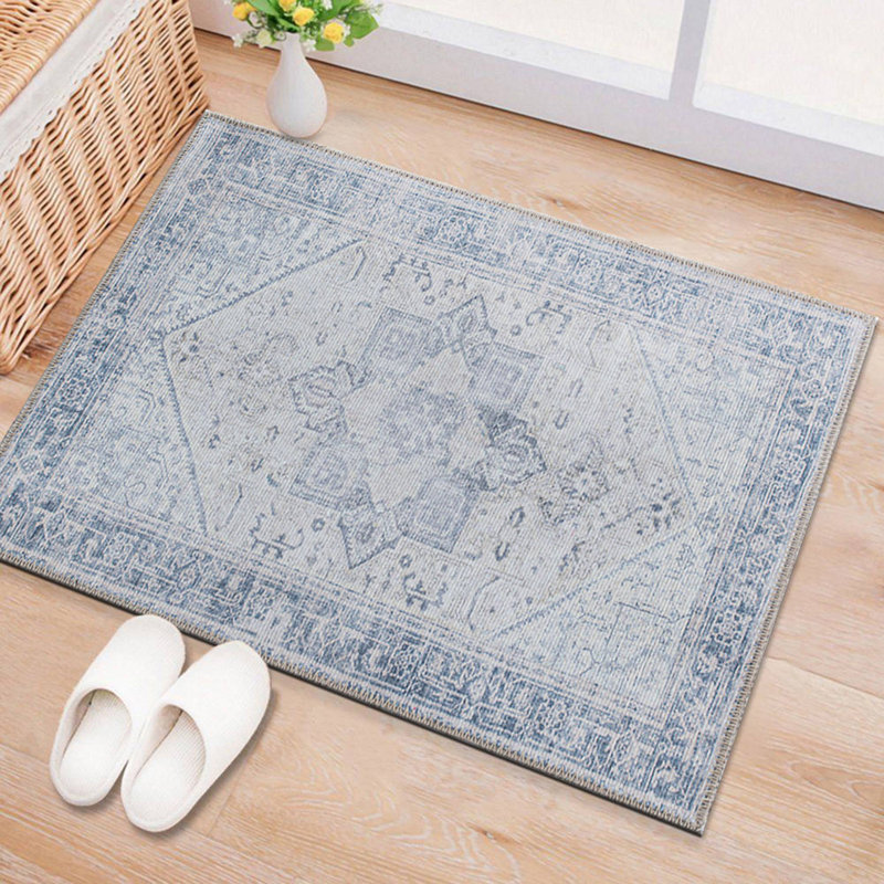 Tapis bleu / ivoire Somona, Rectangulaire 2 pi x 3 pi