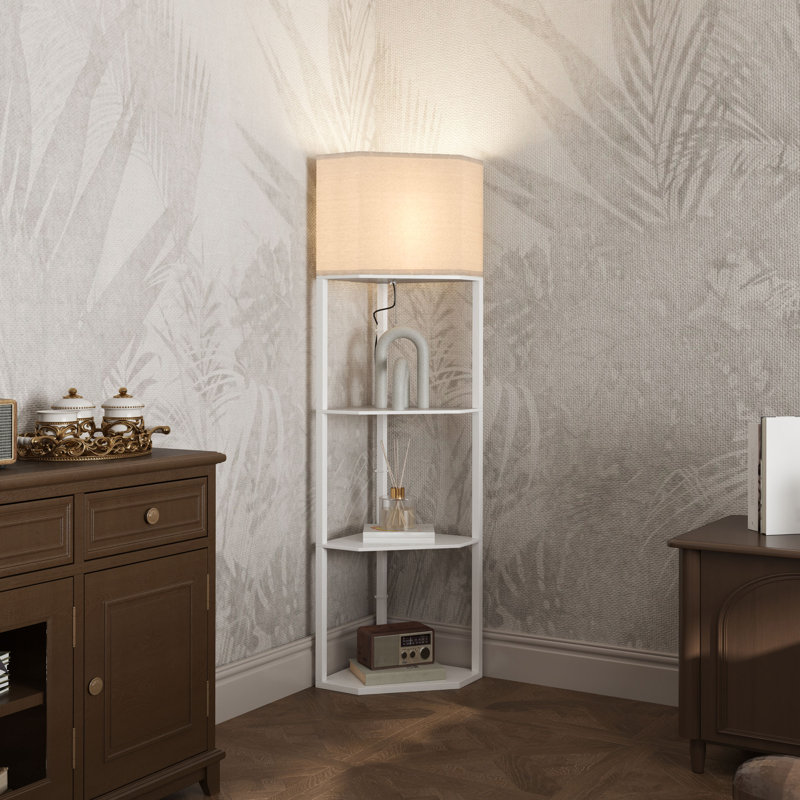 Lacarla 159Cm Column Floor Lamp, White