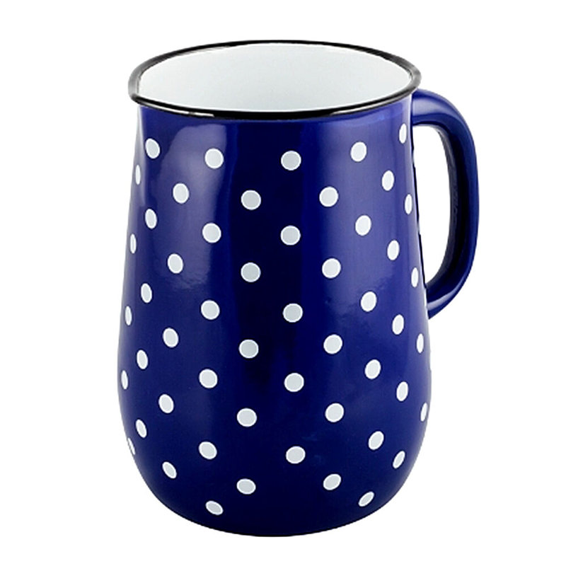 Pichet en émail bleu à 5 pintes