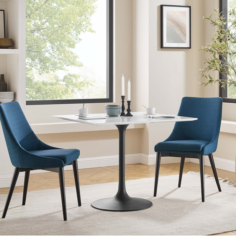 Lippa Square Dining Table, 29.5" H x 48" W x 48" L, Black