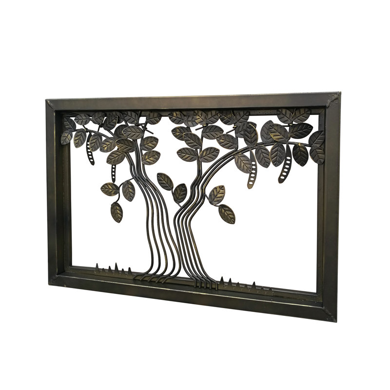 Acacia Wood Tree Art in Metal Wire Bronze Finish Tree of Life Acacia Decorative Metal Art