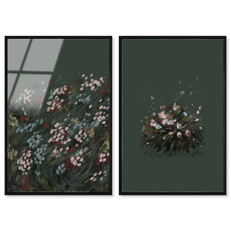 Subtle Universe Set Set by Oliver Gal, 11"H x 16"W, Black Floater Frame