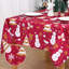 Red Christmas Snowman Tablecloth 180GSM Oxford Polyester | Wipeable Waterproof Festive Cover for Dining Room, Kitchen & Holiday Parties-1071561332