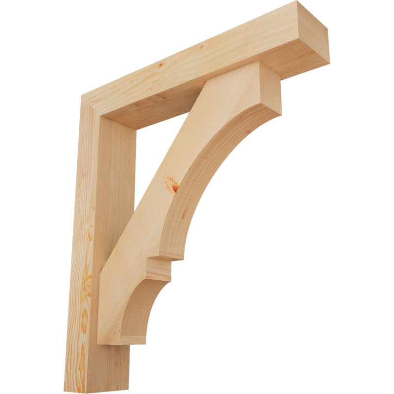 Support de bloc Balboa avec entretoise décalée, 32 x 28, Sapin Douglas de l 5 1/2 po (lisse)