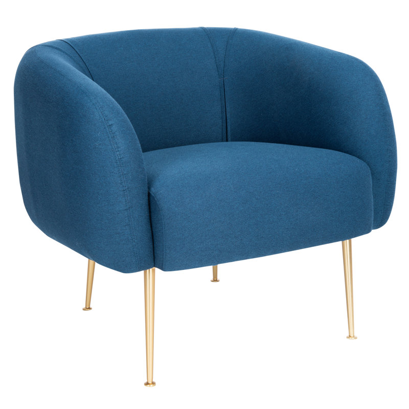 Alena Upholstered Armchair, Navy 100% Polyester