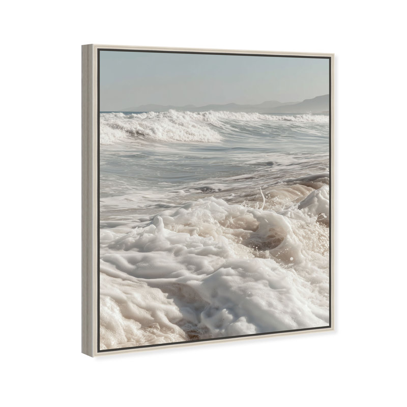 Clouded Shores Canvas Landscape & Nature Print by Oliver Gal, Black Frame, 16 x 20, 25"H x 31"W, Silver Floater Frame