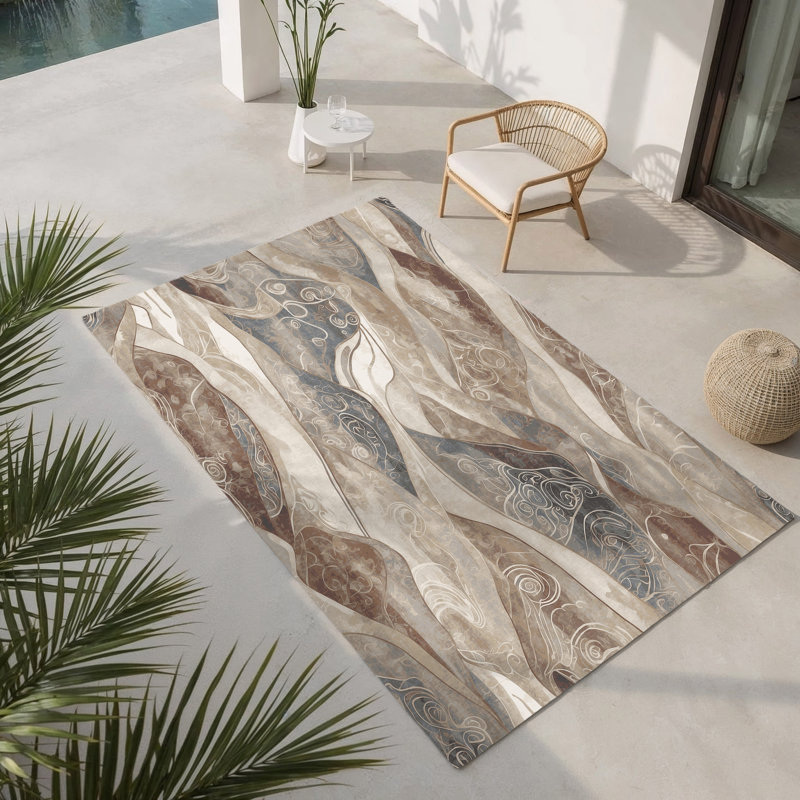 Tapis intérieur et extérieur Hazy Mirage, Rectangulaire 8 pi x 10 pi
