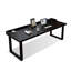 Bureau d'écriture rectangulaire en bois massif noir-118511614-118511616