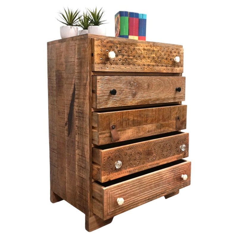 Jeanea Solid Wood 25.5'' W Dresser