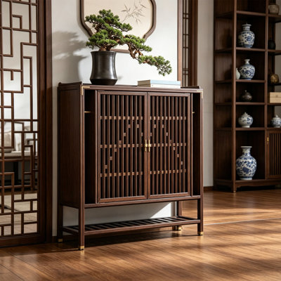 New Chinese style breathable storage shoe cabinet
