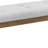 Walnut Oak Dining Bench In Light Gray Fabric With Tufting