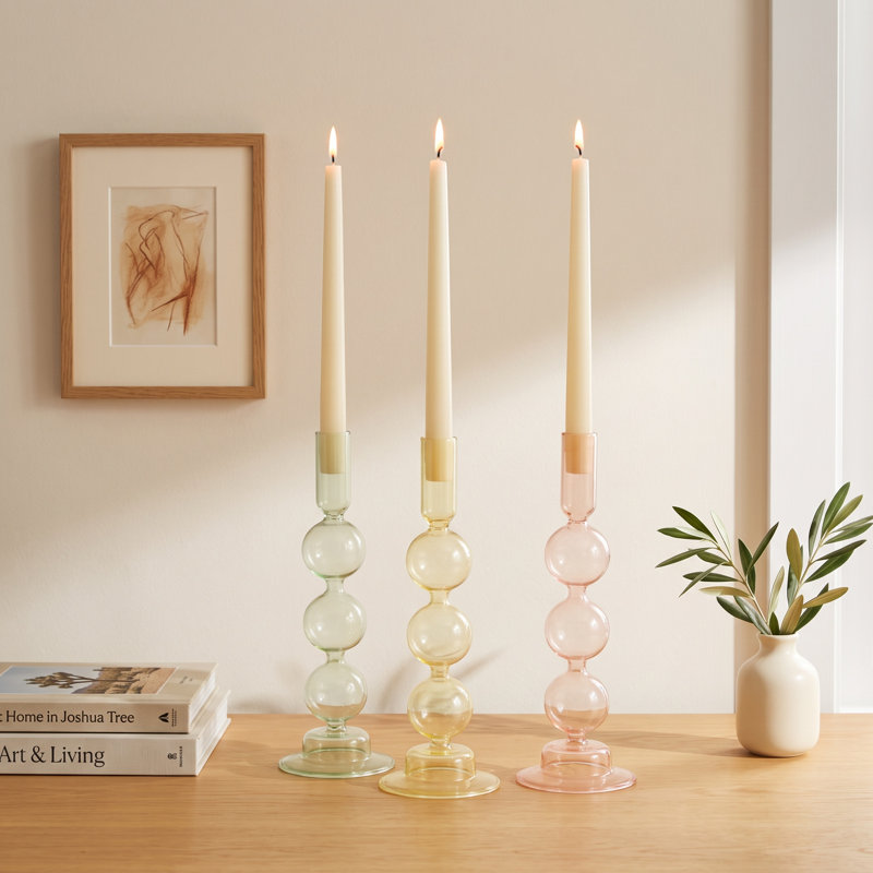 Anij Glass Tabletop Candlestick