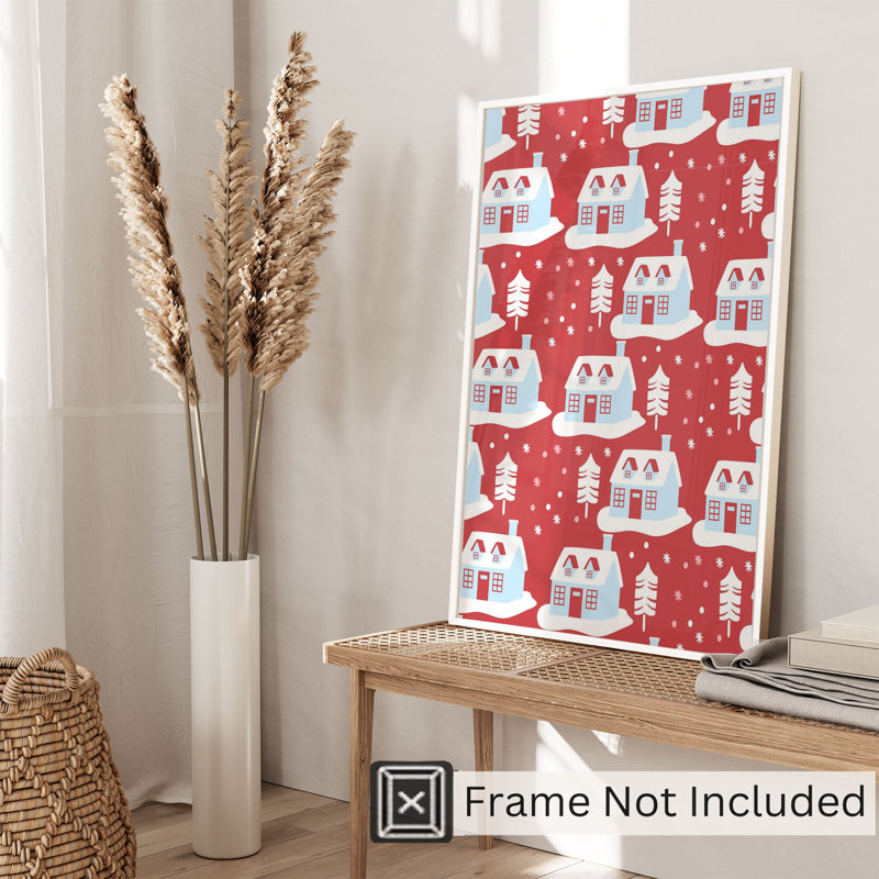 Motif de vacances de Noël II, reproduction d'art moderne sans cadre, H 36 po x l 24 po