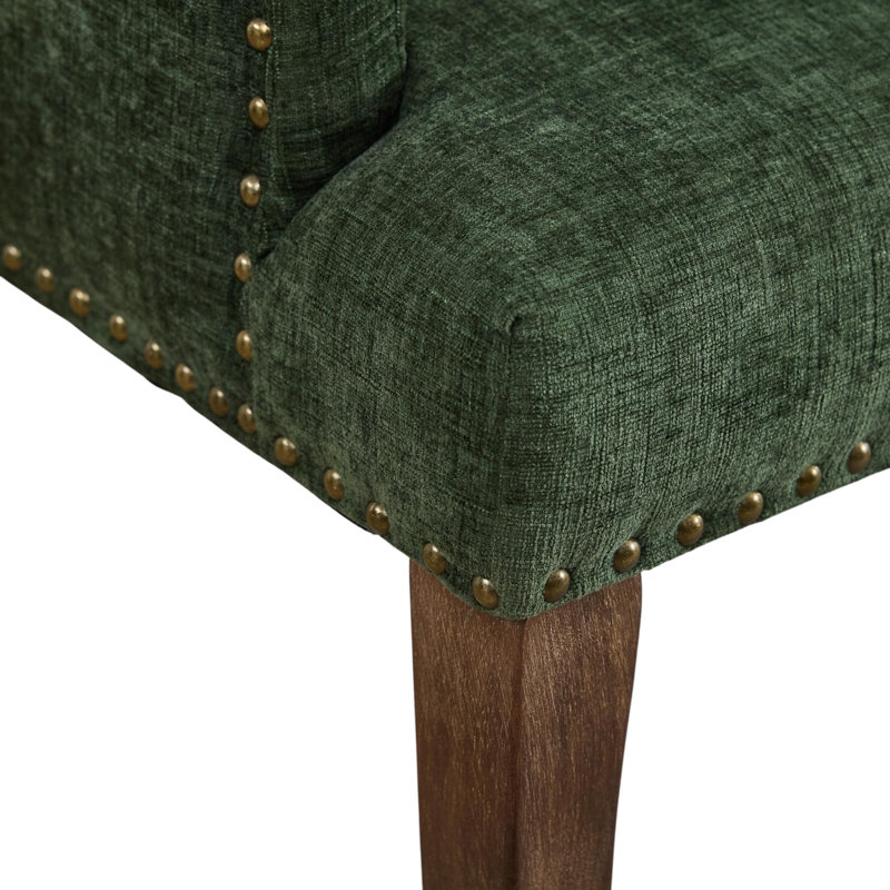 Fauteuils de salle à manger rembourrés Elegant, Vert