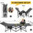 Portable Pad Sleeping Camping Cot Folding With Side Pockets