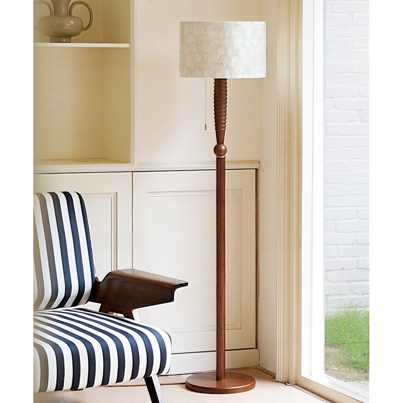 Lampe de salon en bois massif