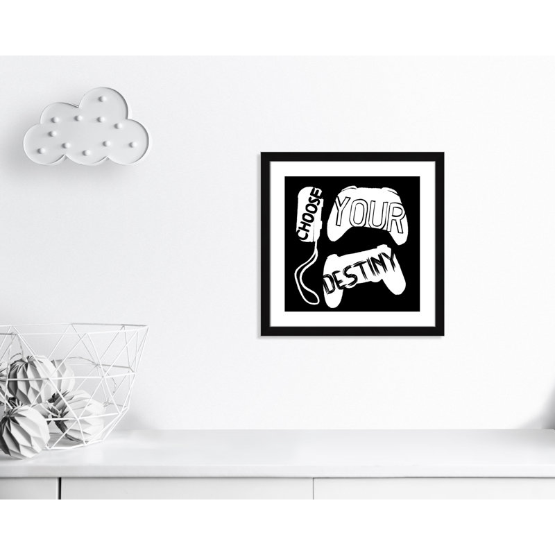 «Choisissez votre destinée», art encadré, H 24,5 po x l 24,5 po x P 0,63 po, Cadre noir