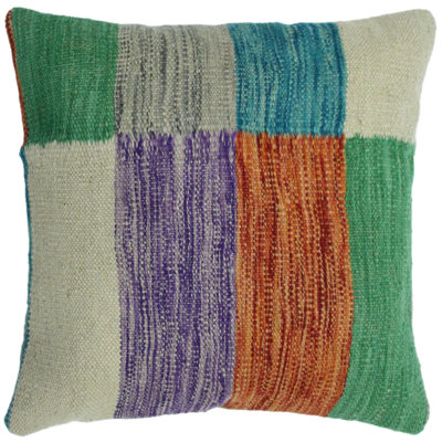 Herring Geometric Wool Throw Pillow