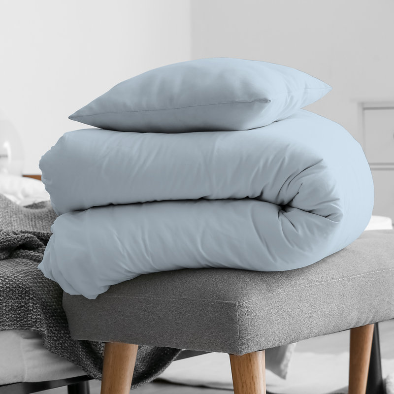 GAIAM Relax 300 Thread-Count TENCEL Soft Reversible Comforter, King Comforter, Aqua/Grey