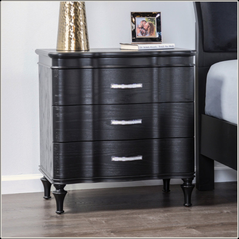 Table de chevet 1Pc, Noir