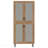 4-Door Natural Oak Tall Shoe Storage Organizer Cabinet For Large Entryway