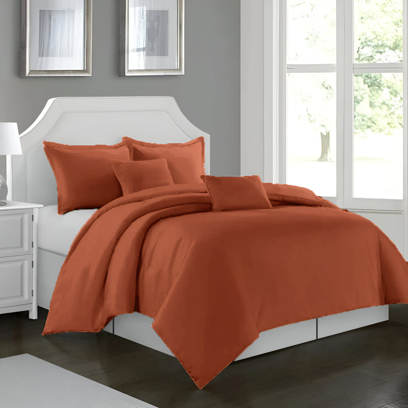Cathyjo Super Soft Microfibre Reversible 200 TC Plain Duvet Cover Set with Cases, Double Duvet Cover + 2 Standard Pillowcases